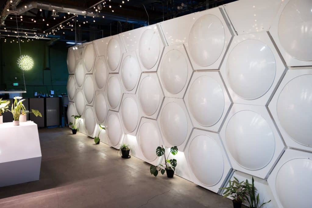 array of human composting vessels